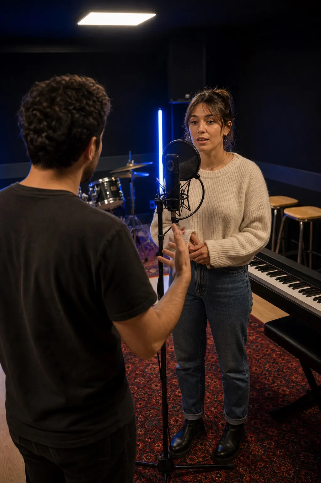 Séance de coaching vocal et prise de parole